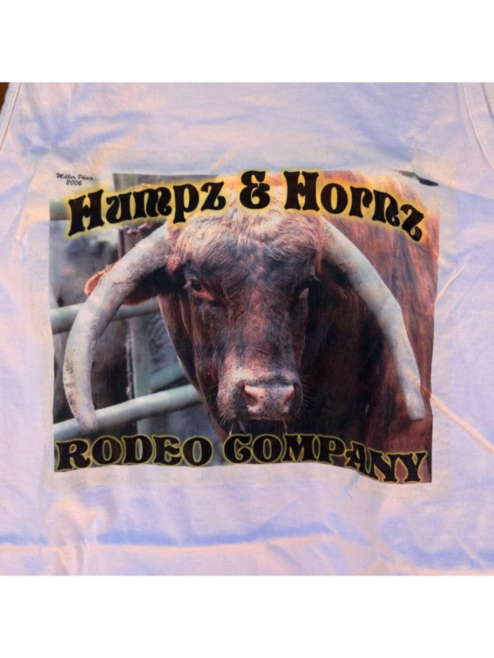 Vintage 2006 Humps & Horns Rodeo Graphic Tank Top Adult Small White Anvil Pre-Sh - Picture 9 of 9
